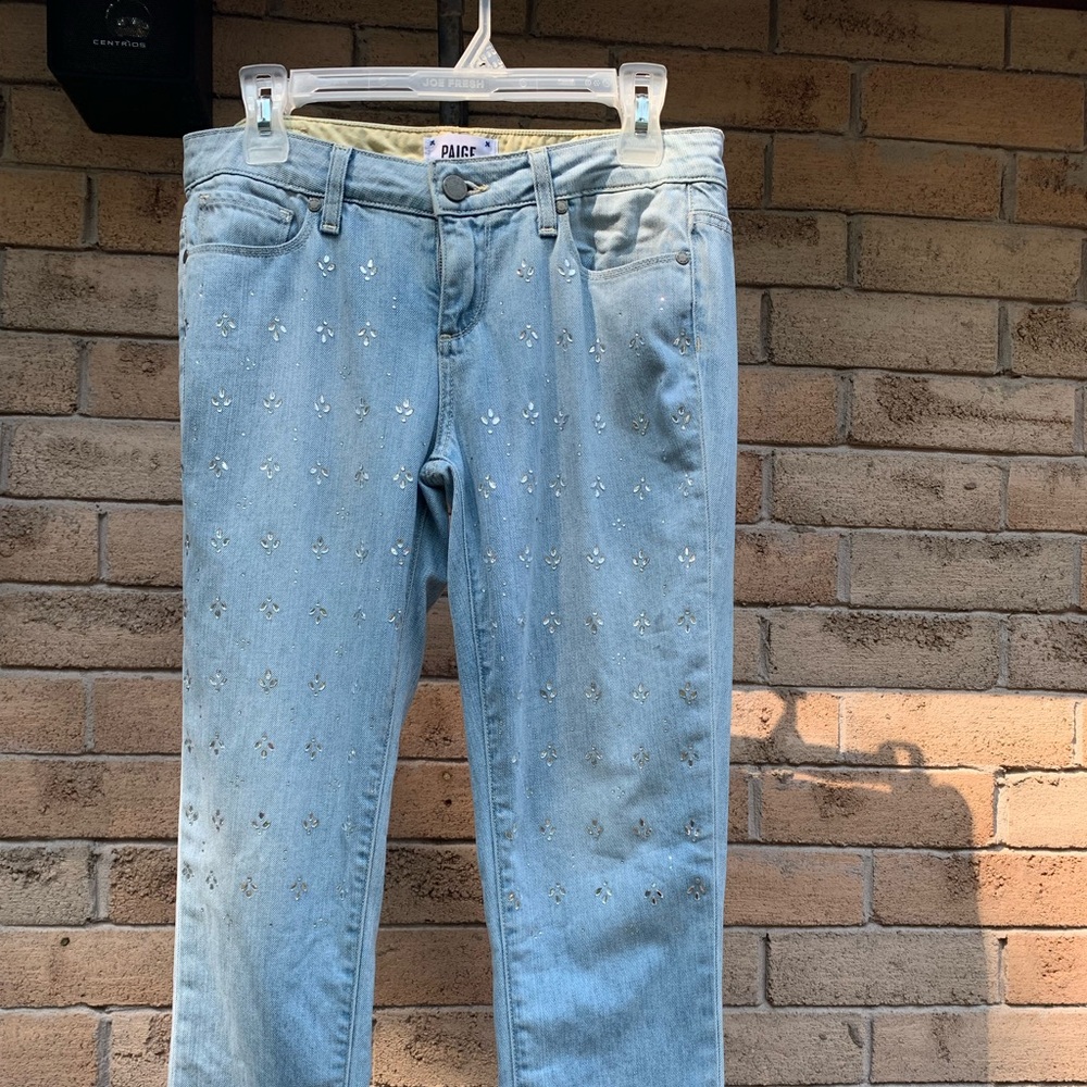 Rhinestone-embellished PAIGE Jimmy Jimmy Skinnies 26